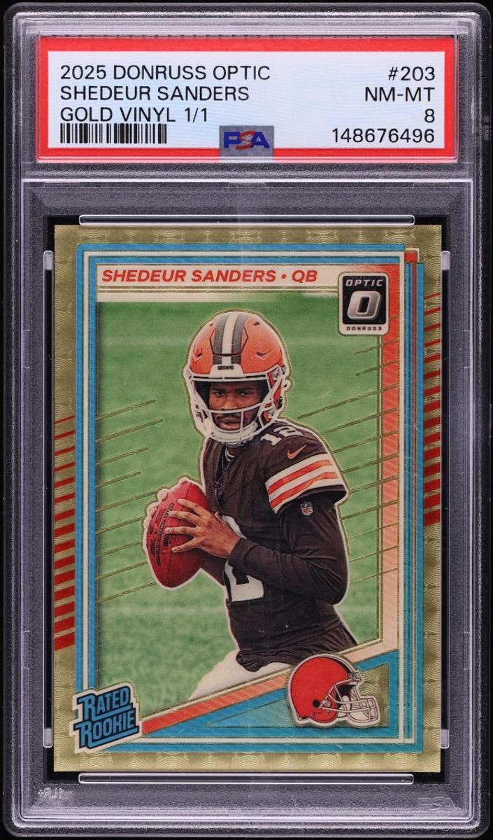 2025 Donruss Optic Football Gold Vinyl Shedeur Sanders #203