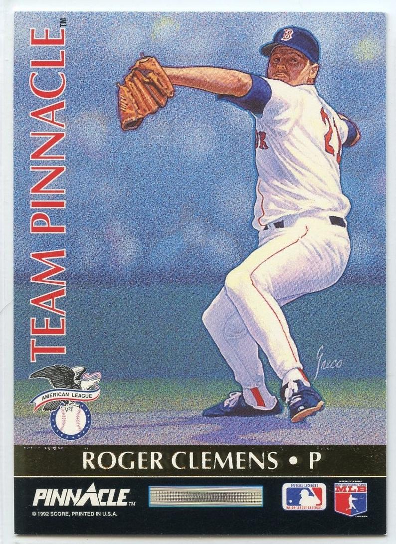 1992 Pinnacle Baseball Roger Clemens #1