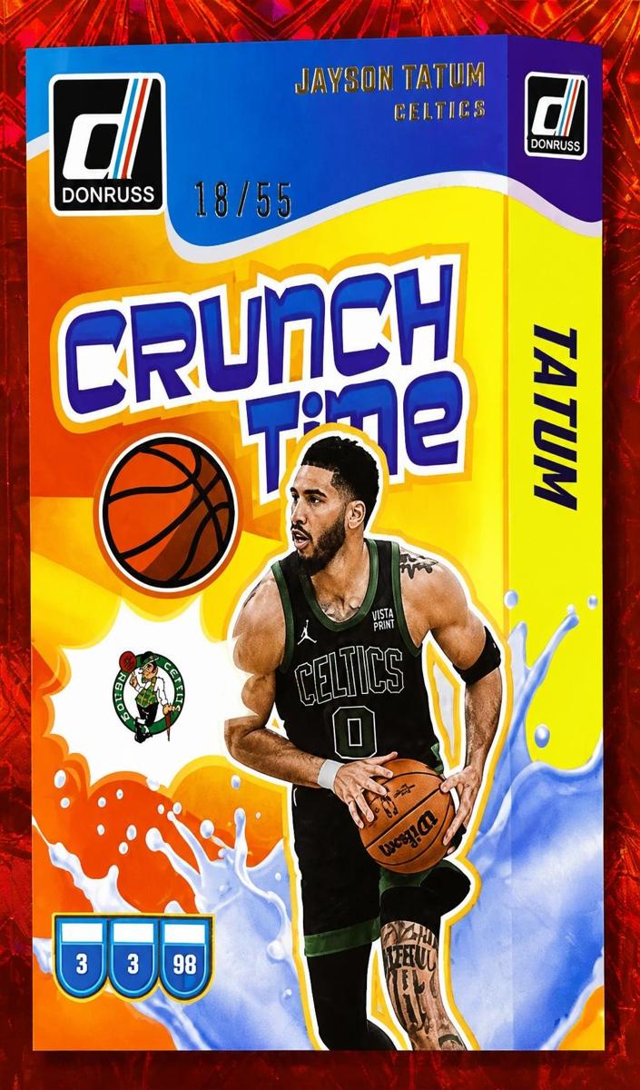 2024 Panini Donruss Basketball International Red Fireworks Jayson Tatum #3 PSA 8