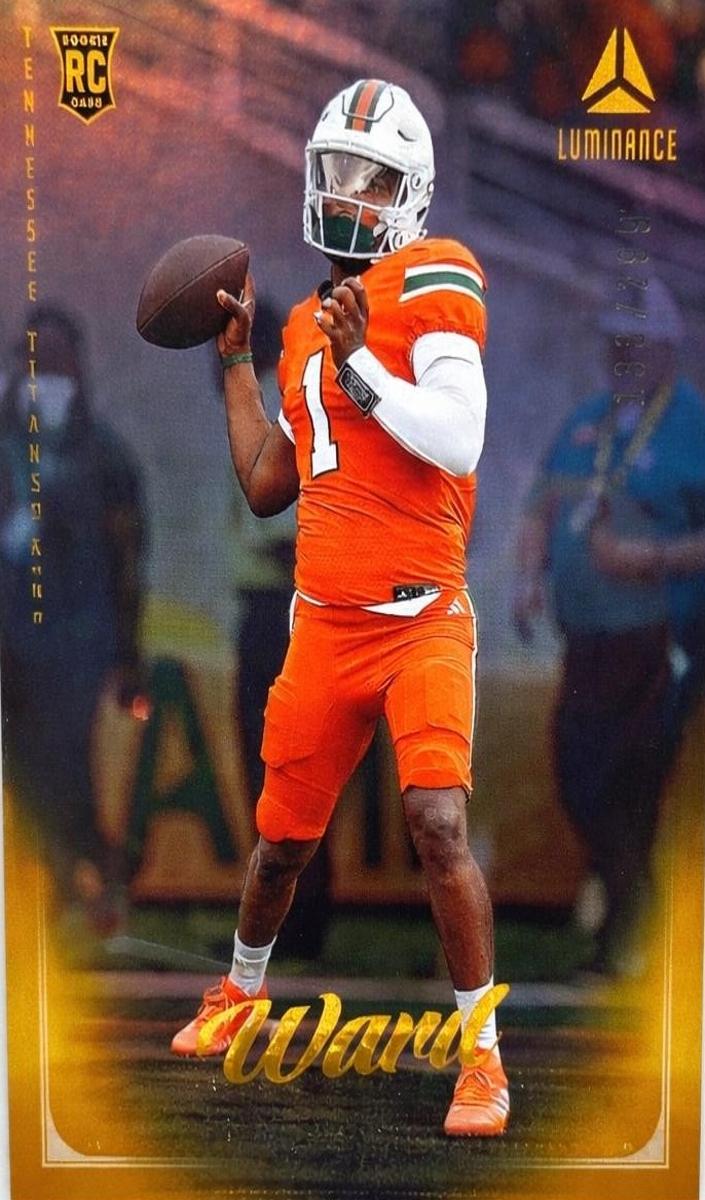 2025 Panini Luminance Football Gold Cam Ward #101