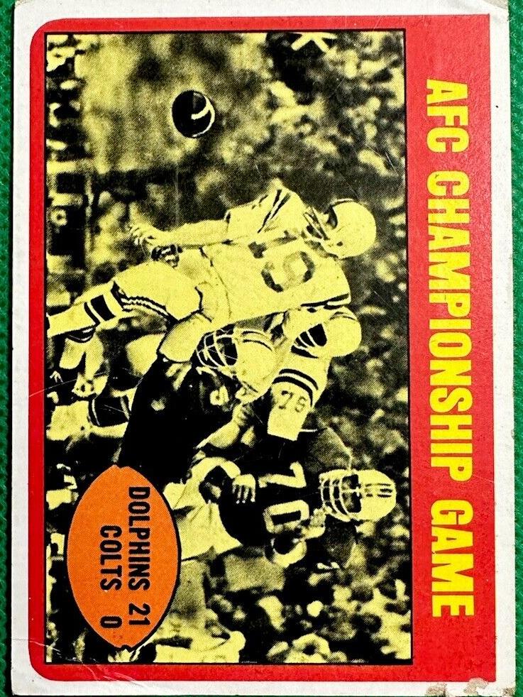 1972 Topps Football AFC Championship #137 PSA 8