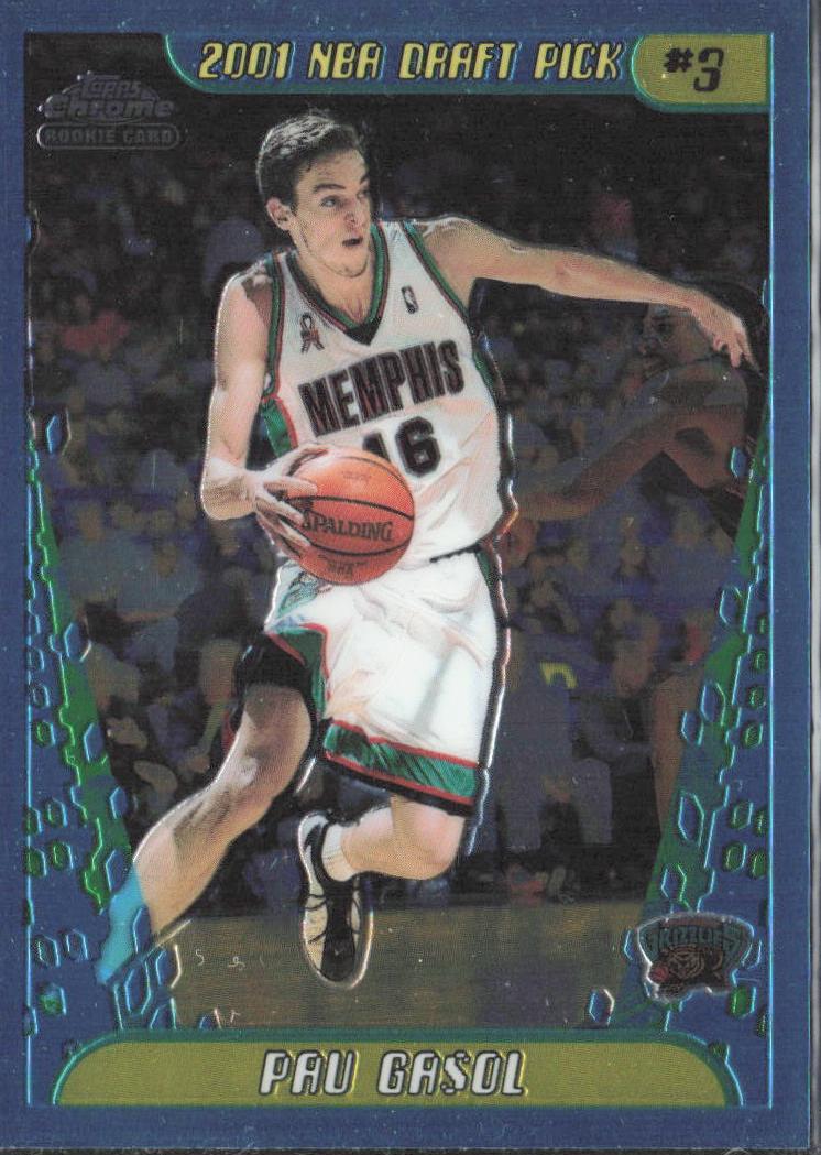 2001 Topps Chrome Basketball Pau Gasol #131 PSA 9
