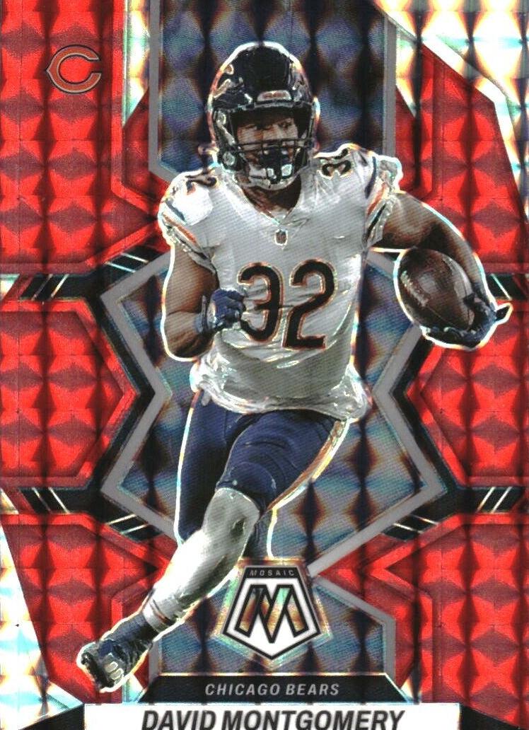 2022 Panini Mosaic Football Red David Montgomery #34 SGC 9