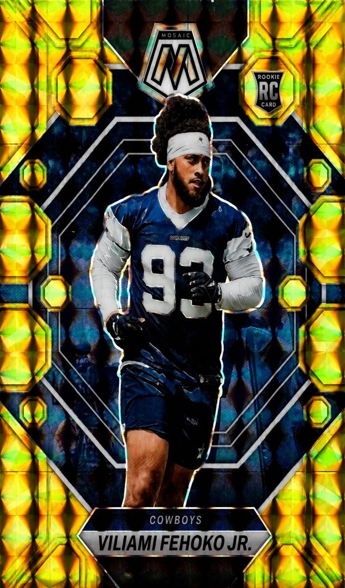 2023 Panini Mosaic Football Reactive Yellow Viliami Fehoko Jr. #375