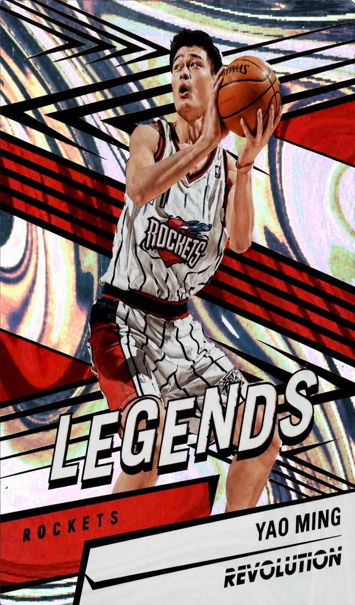2024 Panini Revolution Basketball Red Swirl Yao Ming #170