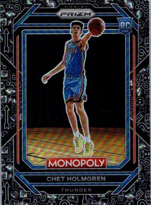 2022 Panini Prizm Monopoly Basketball Monopoly Black Classic Icons Chet Holmgren #63