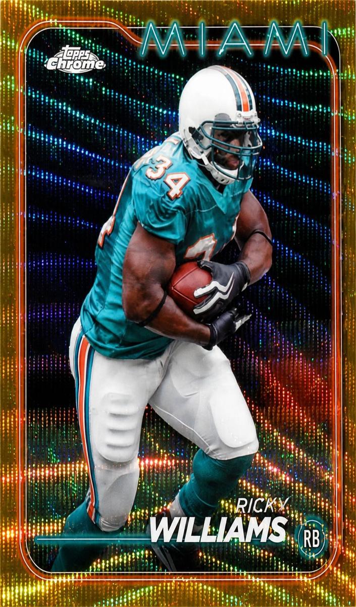 2024 Topps Chrome Football Gold Wave Refractor Ricky Williams #110