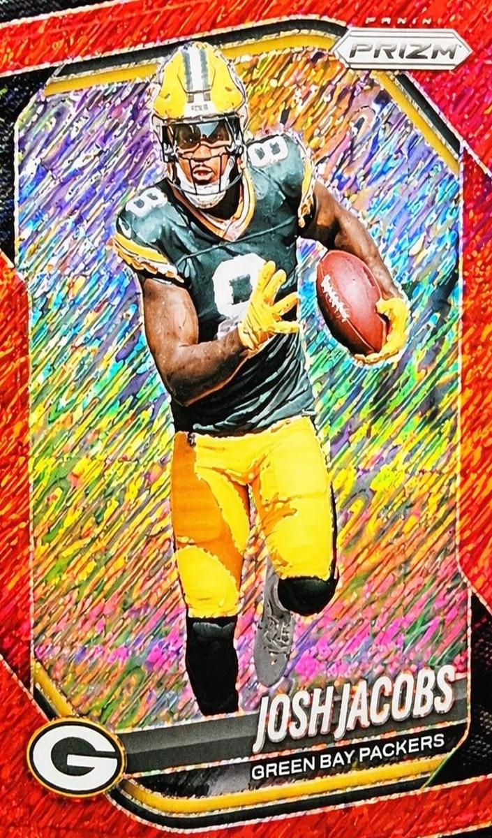 2025 Panini Prizm Football Red Shimmer Josh Jacobs #188