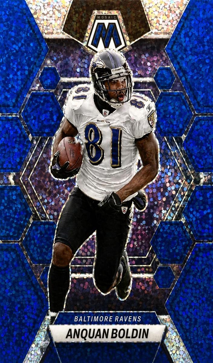 2023 Panini Mosaic Football Blue Sparkle Anquan Boldin #18