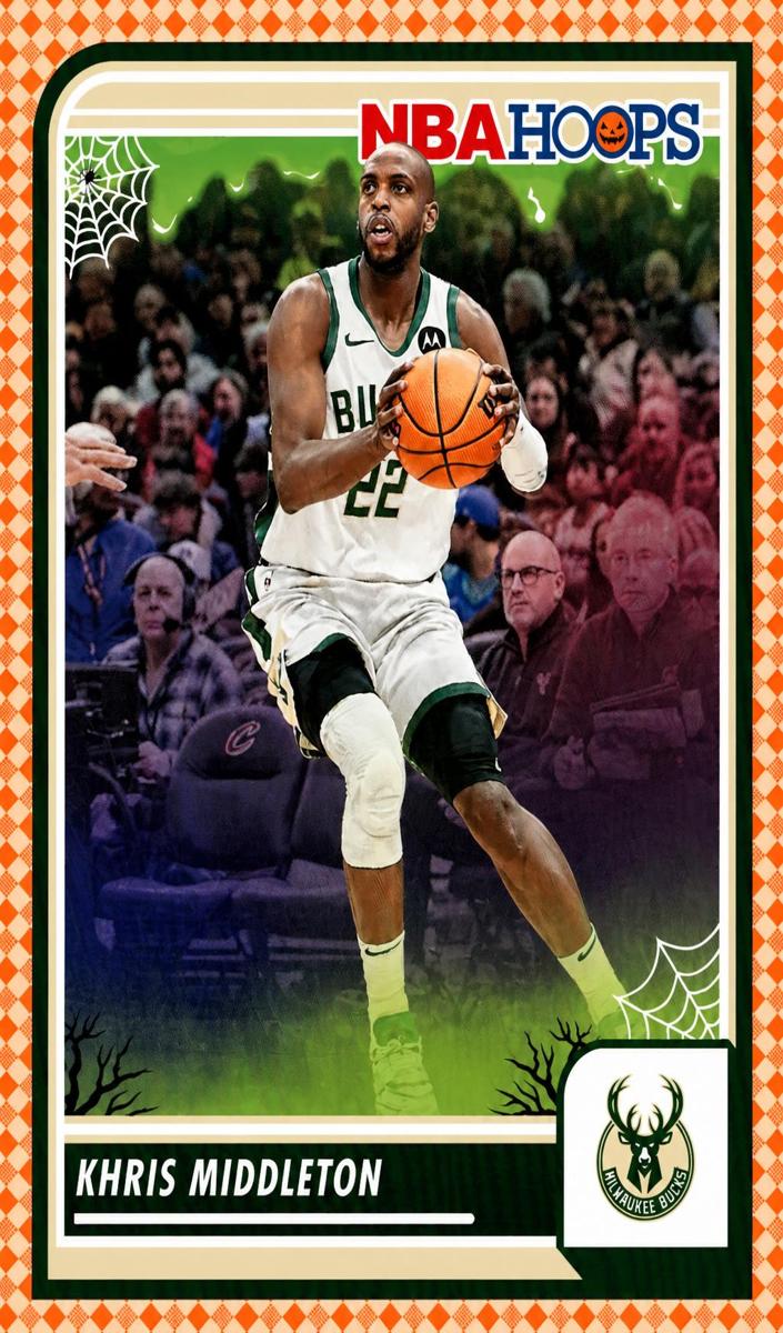2023 Panini Haunted Hoops Basketball Orange Khris Middleton #73