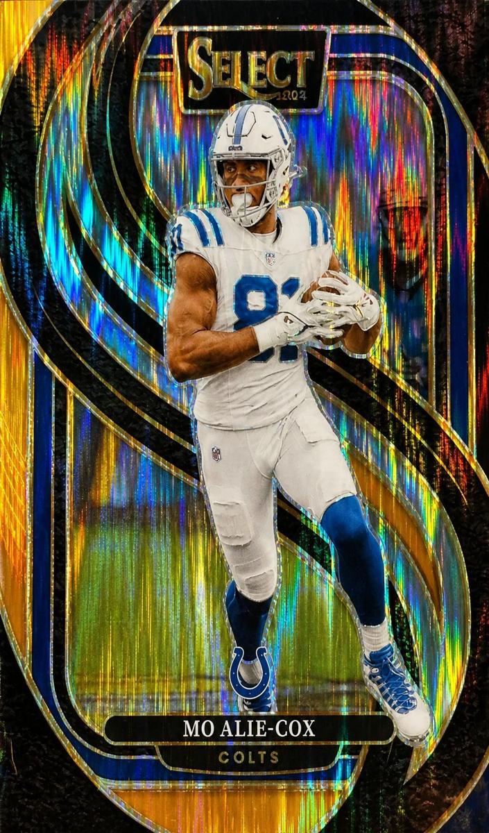 2024 Panini Select Football Black and Orange Shock Mo Alie-Cox #184