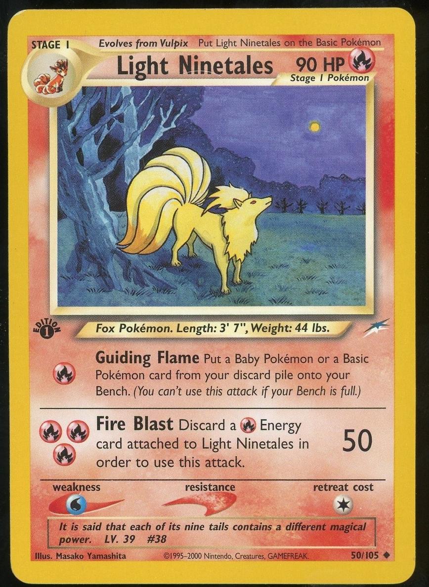 2002 Pokemon Neo Destiny 1st Edition Light Ninetales #50 PSA 10