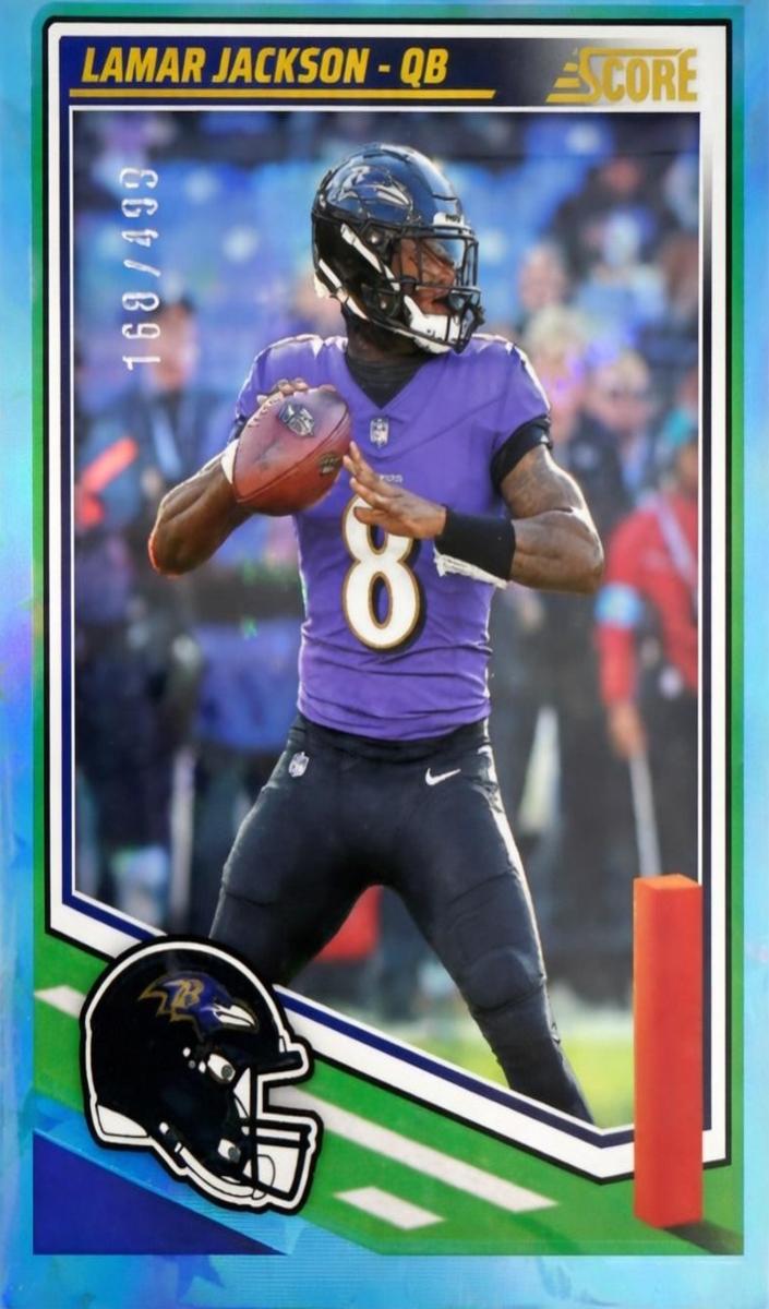 2025 Panini Score Football Stars Lamar Jackson #75