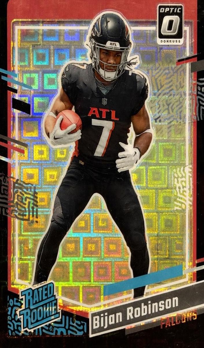 2023 Donruss Optic Football Black Pandora Bijan Robinson #206 PSA 9