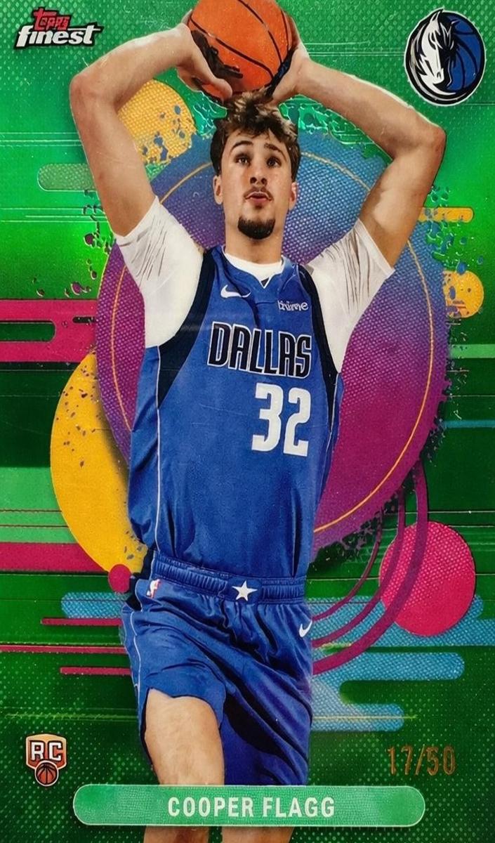 2025 Topps Finest Basketball Green Refractor Cooper Flagg #101