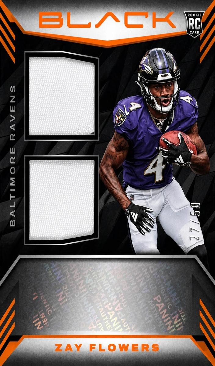 2023 Panini Black Football Citrine Zay Flowers #RSM-13 PSA 6