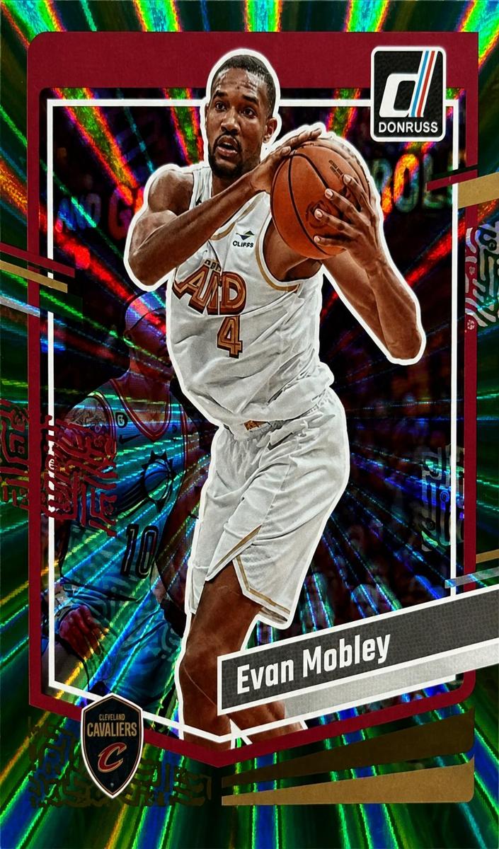 2023 Panini Donruss Basketball Holo Green Laser Evan Mobley #195