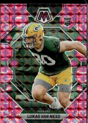 2023 Panini Mosaic Football Camo Pink Lukas Van Ness #342 SGC 9.5