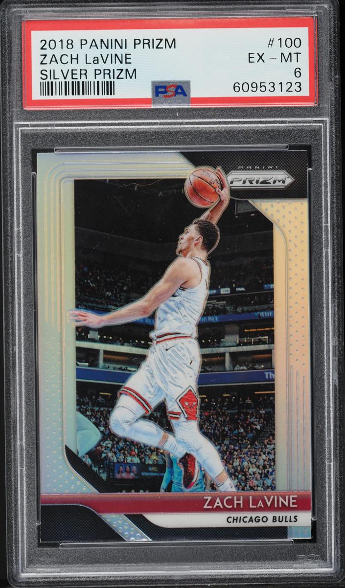 2018 Panini Prizm Basketball Prizms Silver Zach LaVine #100 PSA 10