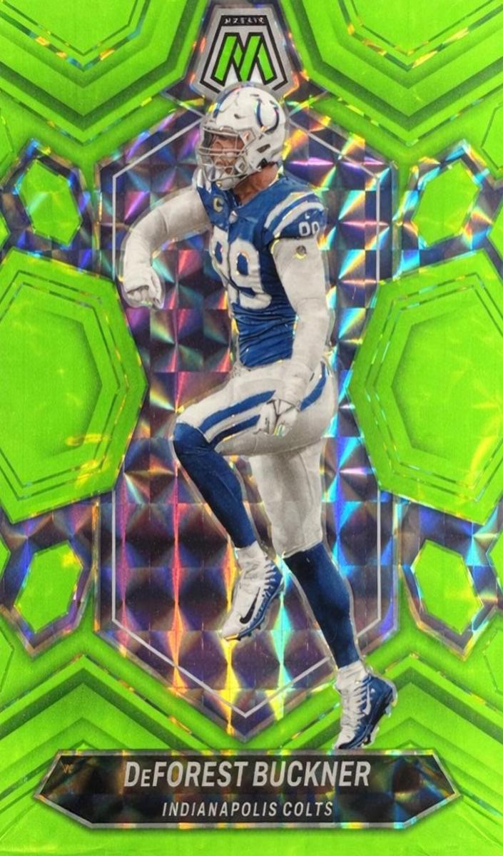 2024 Panini Mosaic Football Green Fluorescent DeForest Buckner #97