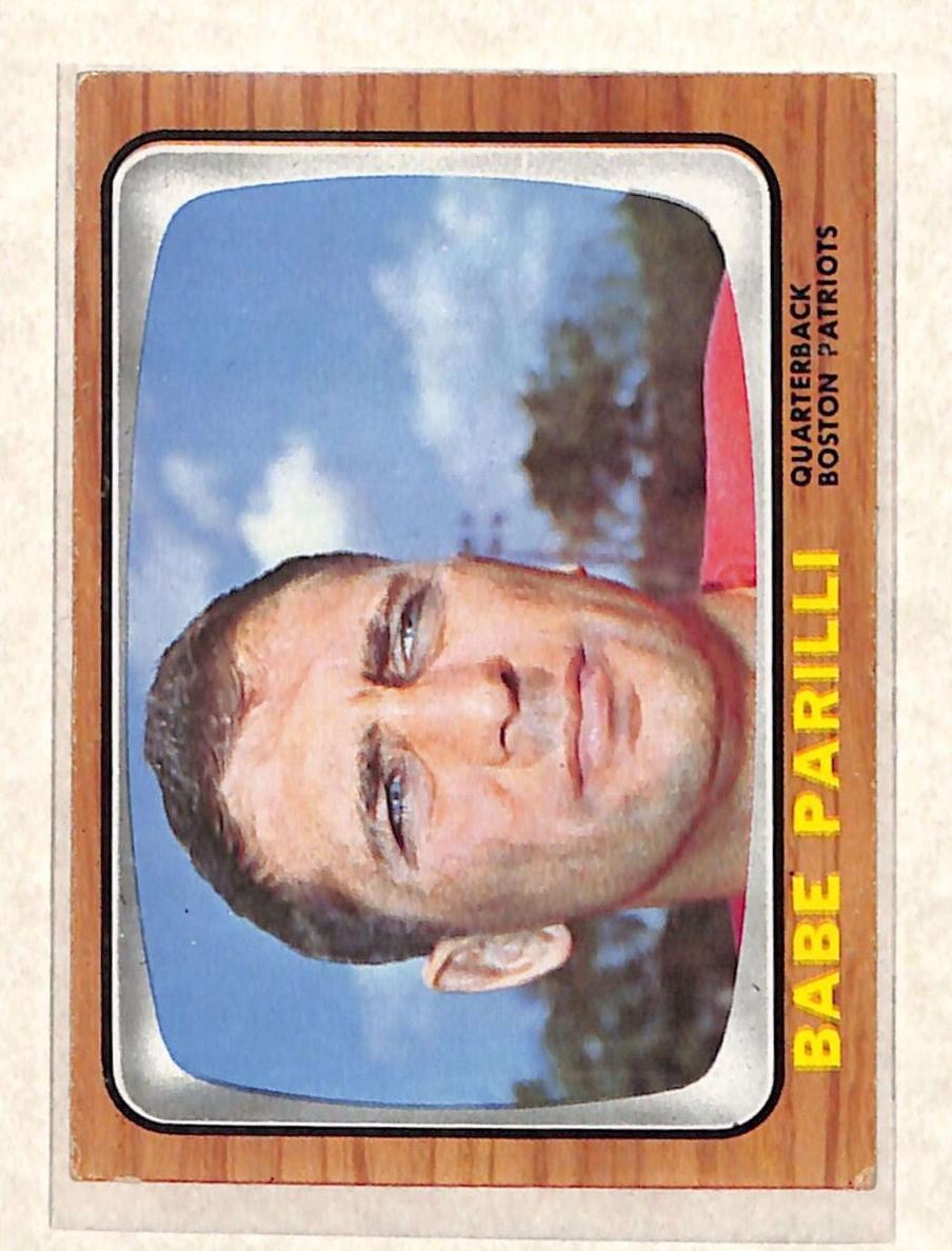 1966 Topps Football Babe Parilli #12 PSA 7