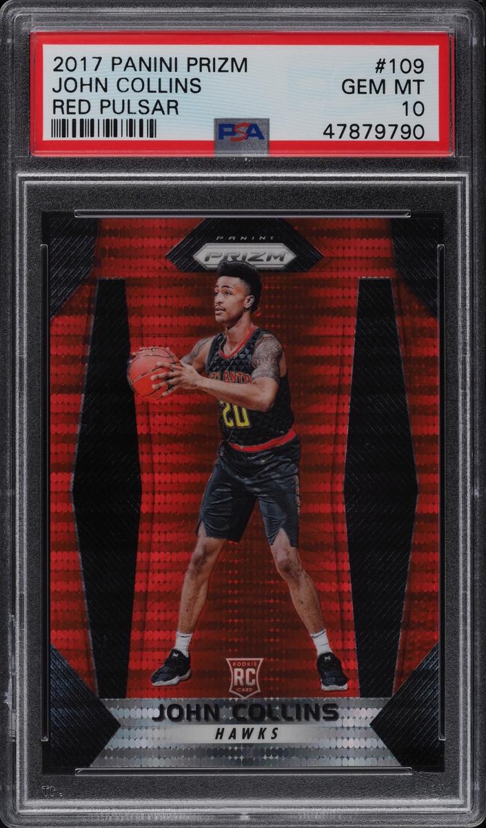 2017 Panini Prizm Basketball Prizm Red Pulsar John Collins #109 PSA 9