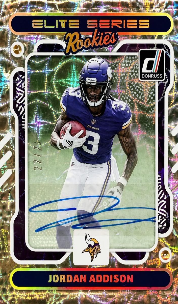 2023 Panini Donruss Football Jordan Addison #10 PSA 8.5