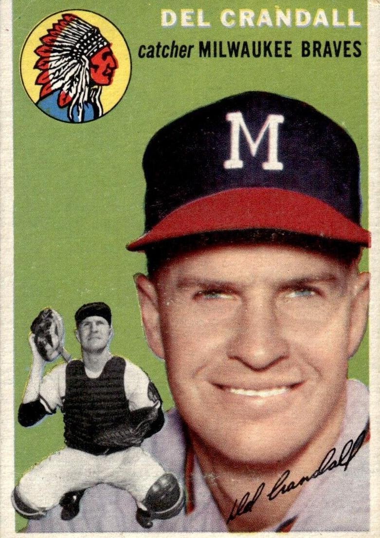 1954 Topps Baseball Del Crandall #12 PSA 6