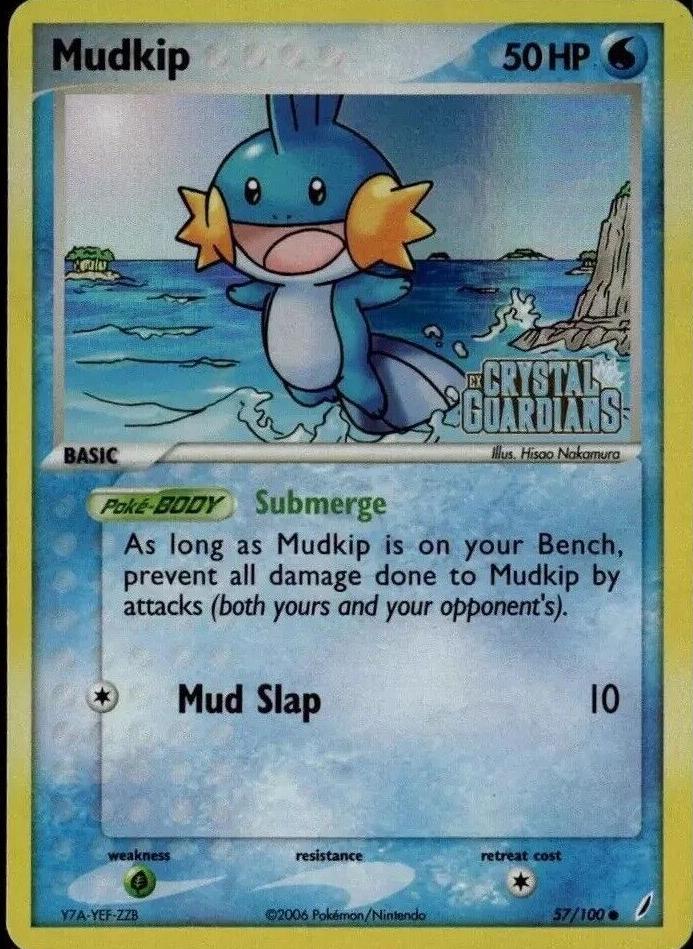 2006 Pokemon EX Crystal Guardians Mudkip #57 SGC 9.5