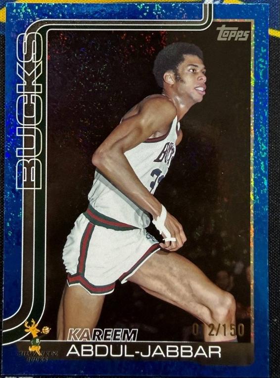 2025 Topps Basketball Blue Sandglitter Kareem Abdul-Jabbar #259