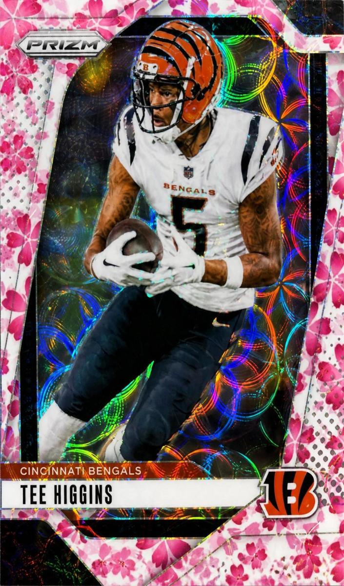 2024 Panini Prizm Football Choice Cherry Blossom Tee Higgins #58