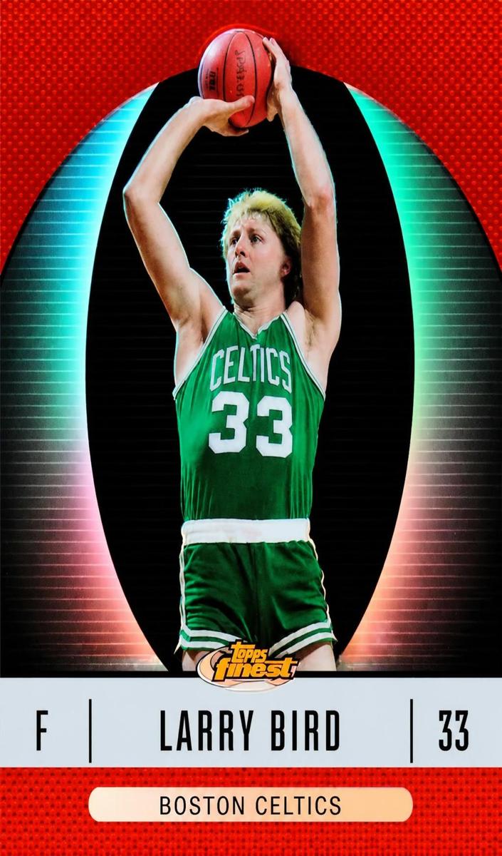 2006 Topps Finest Basketball Refractor Larry Bird #41 PSA 9