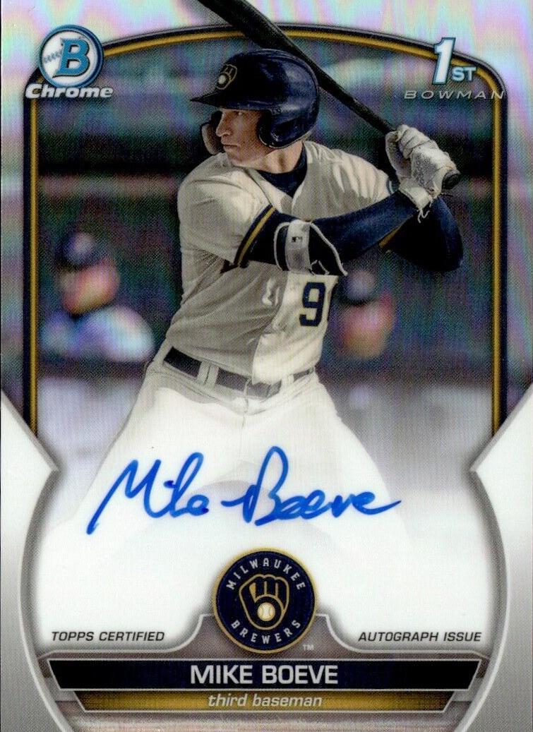 2023 Bowman Draft Chrome Baseball Refractor Mike Boeve #CDA-MB