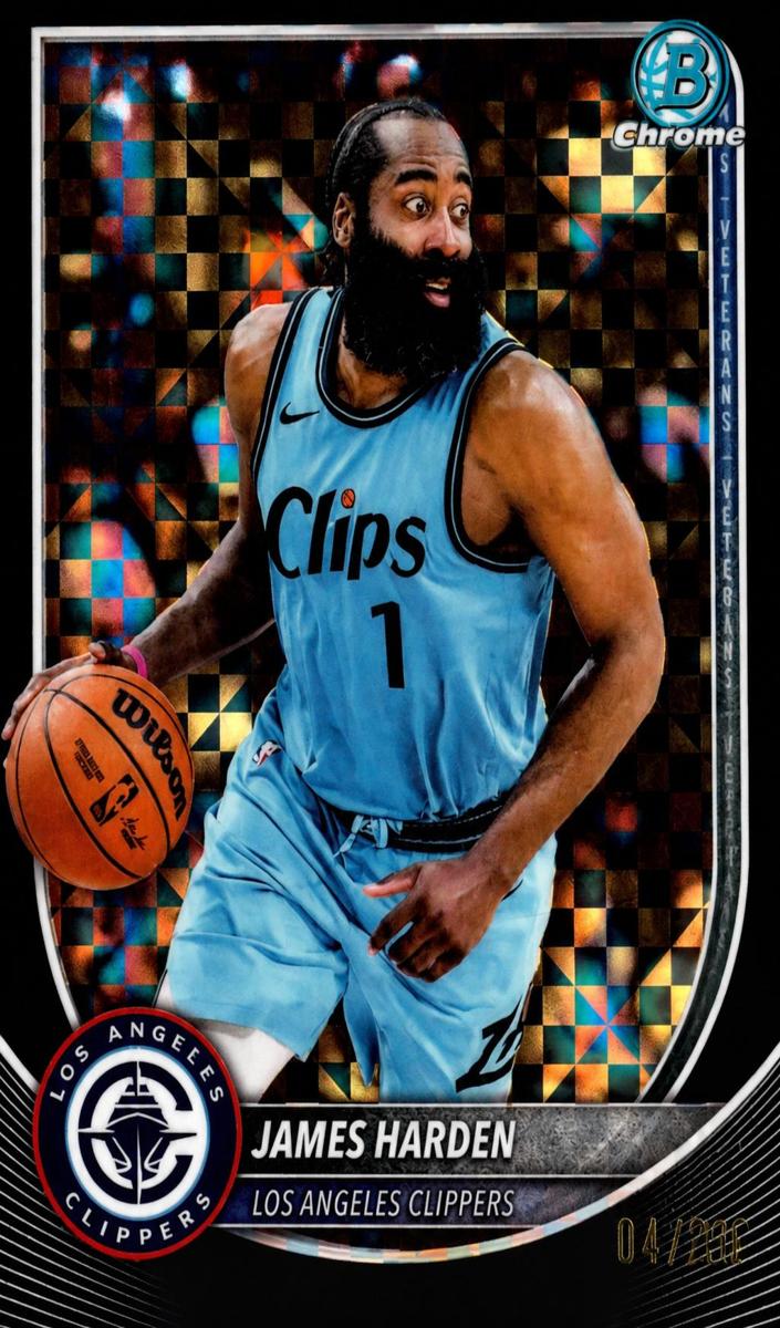 2025 Bowman Basketball Black X-Fractor James Harden #BCV-119