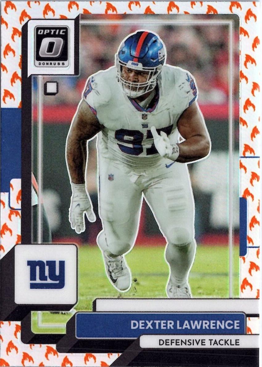 2022 Donruss Optic Football Fire Dexter Lawrence #147