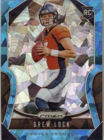 2019 Panini Prizm Football Prizm Blue Ice Drew Lock #304