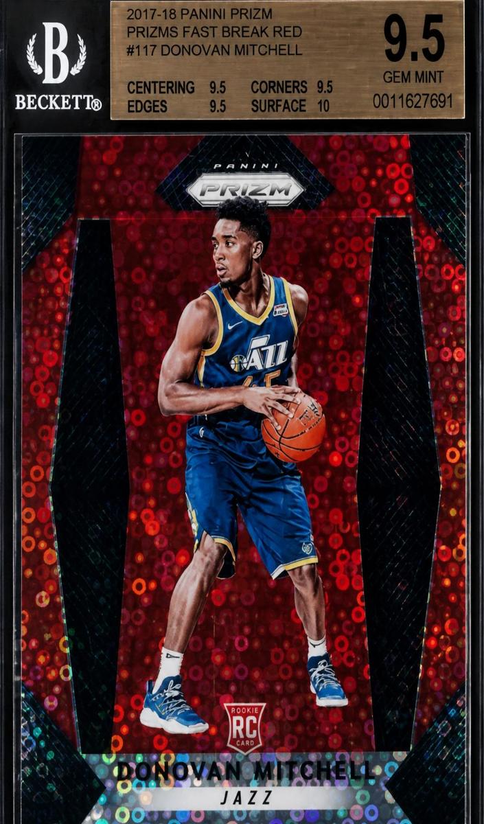 2017 Panini Prizm Basketball Fast Break Red Donovan Mitchell #117