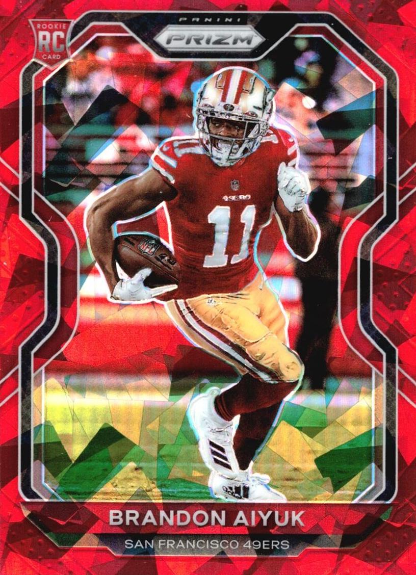 2020 Panini Prizm Football Red Ice Brandon Aiyuk #301 PSA 9