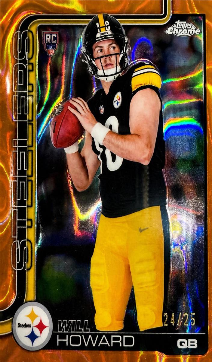 2025 Topps Chrome Football Orange Lava Refractor Will Howard #321