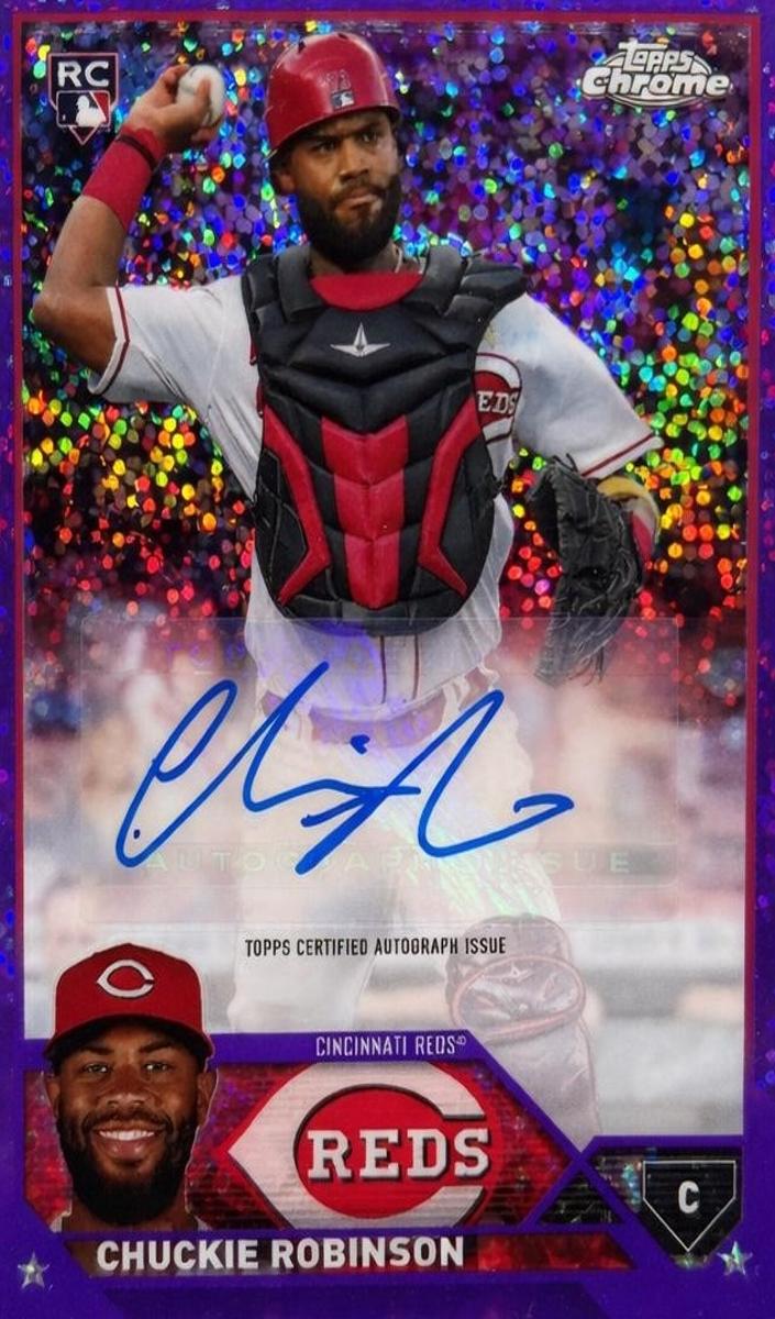 2023 Topps Chrome Update Baseball Purple Speckle Chuckie Robinson #AC-CR