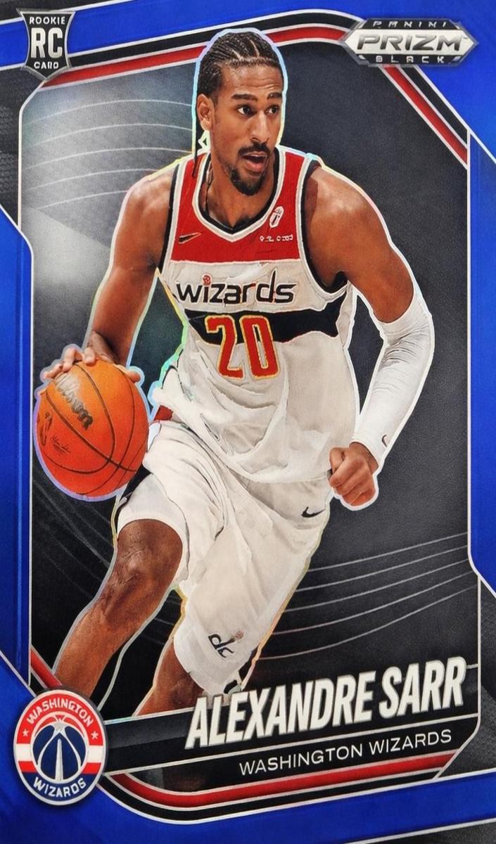2024 Panini Prizm Black Basketball Blue Alexandre Sarr #46 PSA 10