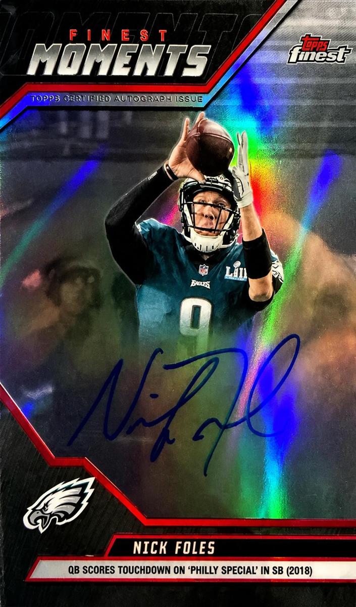 2025 Topps Finest Football Nick Foles #FMA-NF PSA 10