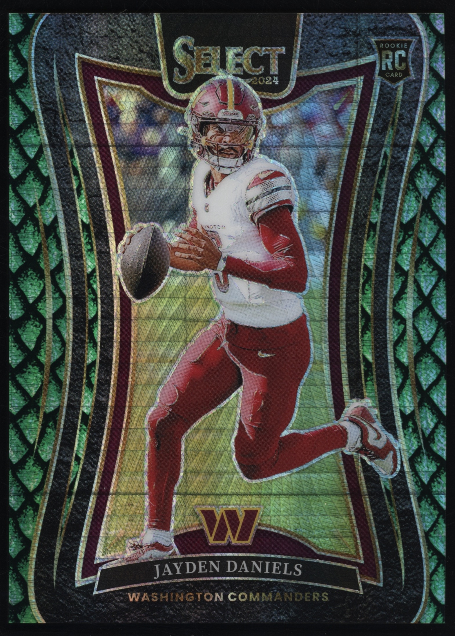 2024 Panini Select Football Dragon Scale Jayden Daniels #380 PSA 9