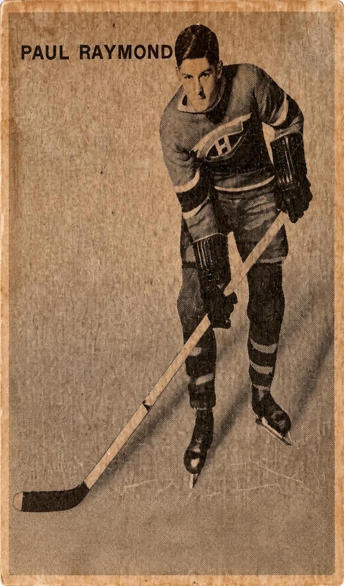 1933 World Wide Gum Ice Kings V357 Hockey English Only Paul Raymond #18