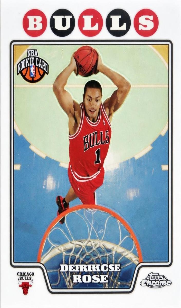 2008 Topps Chrome Basketball Derrick Rose #181 PSA 9