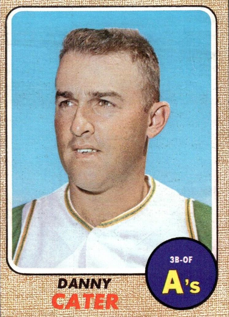1968 Topps Baseball Danny Cater #535 PSA 8