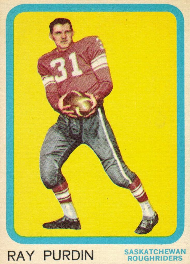 1963 Topps CFL Football Ray Purdin #60