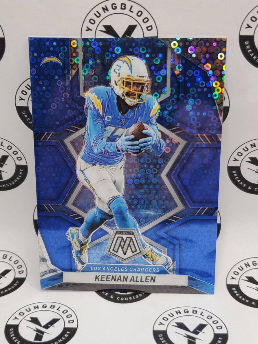 2022 Panini Mosaic Football No Huddle Blue Keenan Allen #103