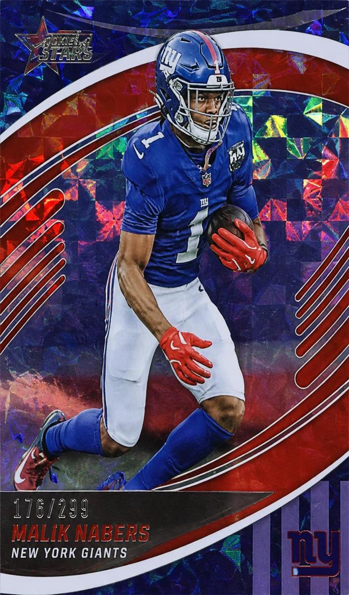2025 Panini Absolute Football Orange Mosaic Malik Nabers #1
