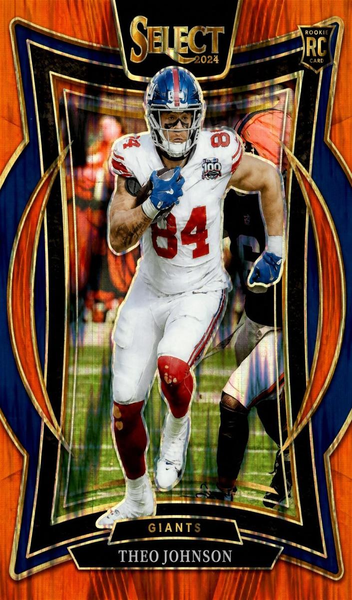 2024 Panini Select Football Orange Shock Theo Johnson #96